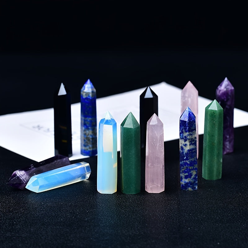 1pc Small Natural Crystal Tower Point, Healing Crystal Stone, Crystal Bare Stone