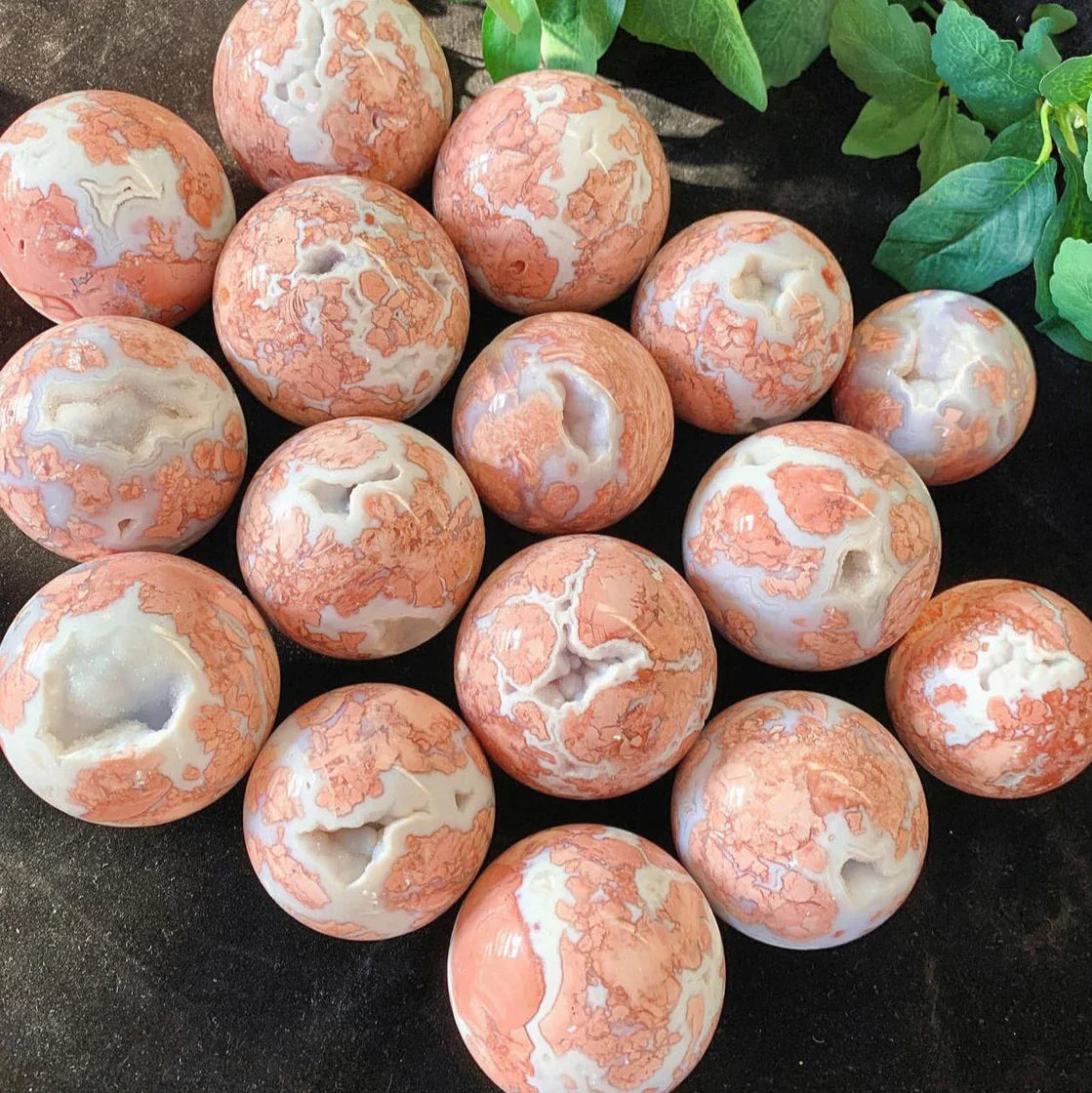 Brazil Antique Pink Agate Sphere