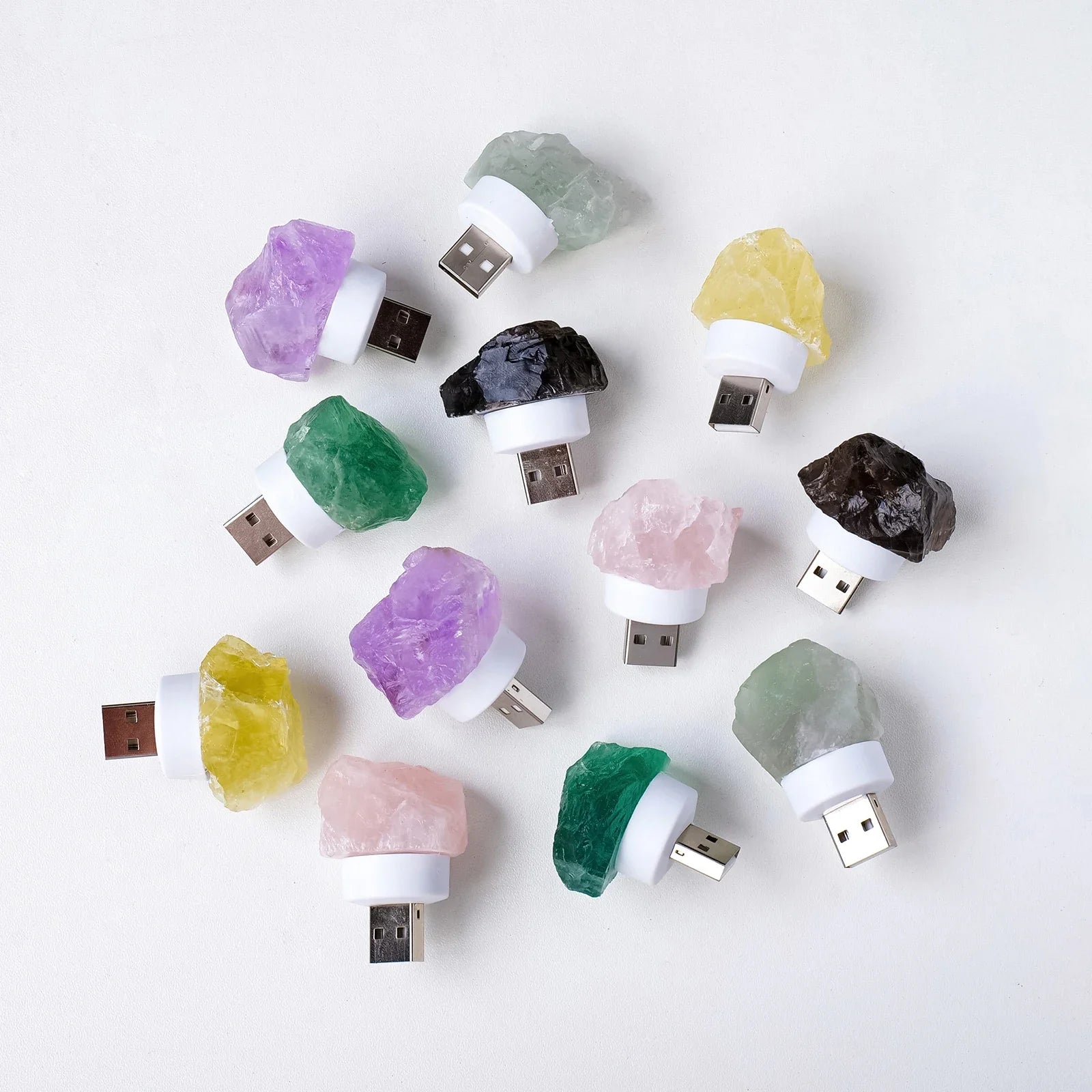 Raw Stone Crystal Night Light