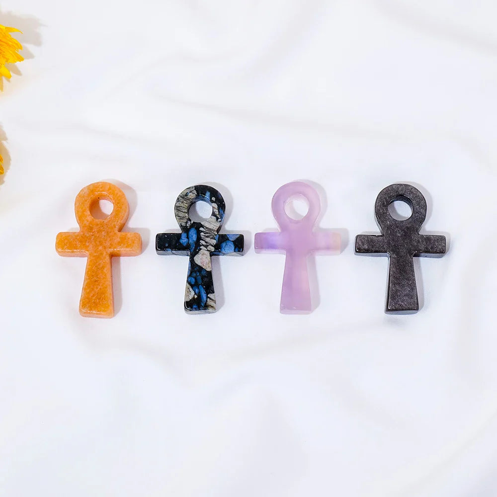 Ankh Cross Crystal Egyptian Key of Life for Pendant Gift