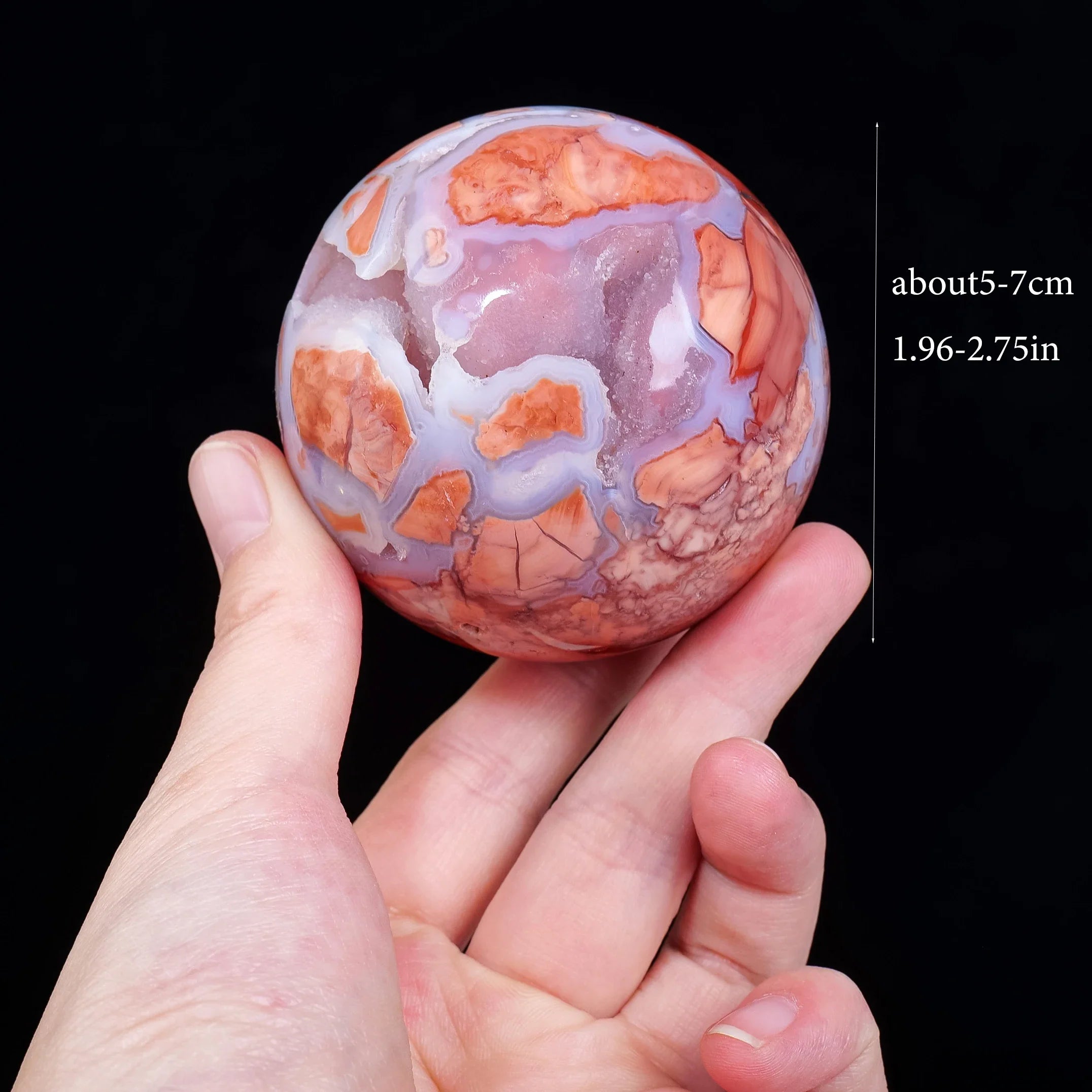Brazil Antique Pink Agate Sphere