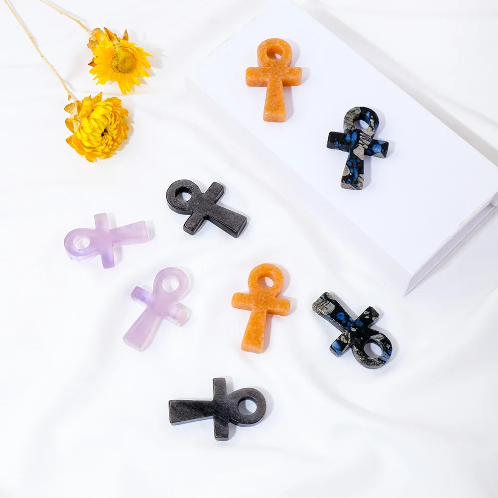 Ankh Cross Crystal Egyptian Key of Life for Pendant Gift