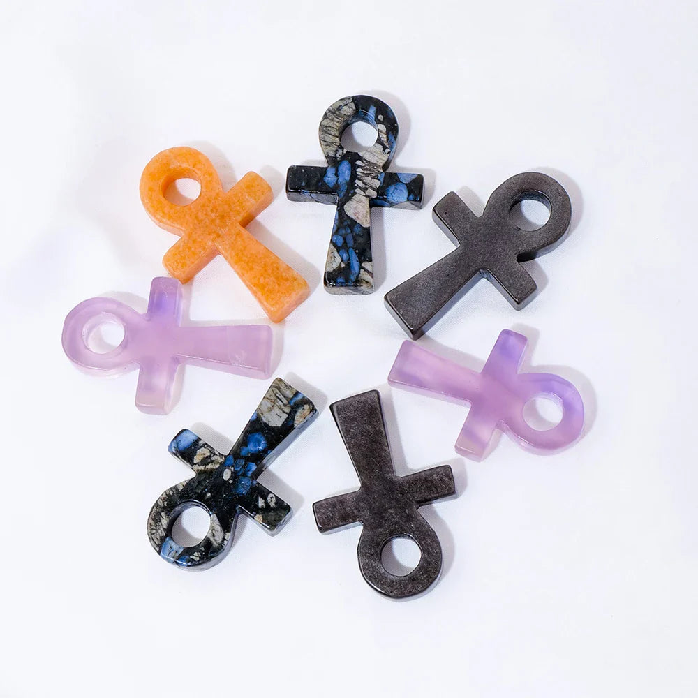 Ankh Cross Crystal Egyptian Key of Life for Pendant Gift