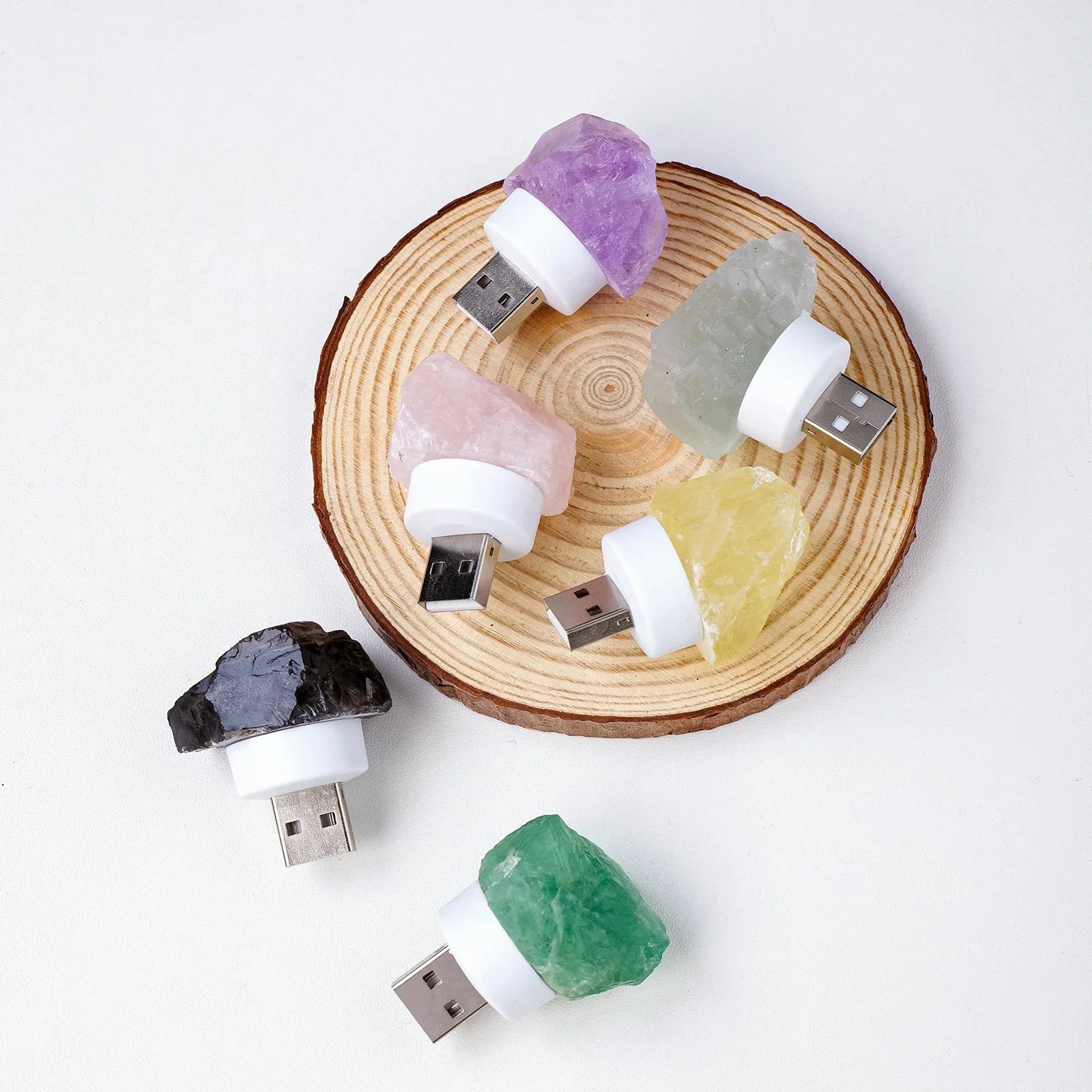 Raw Stone Crystal Night Light