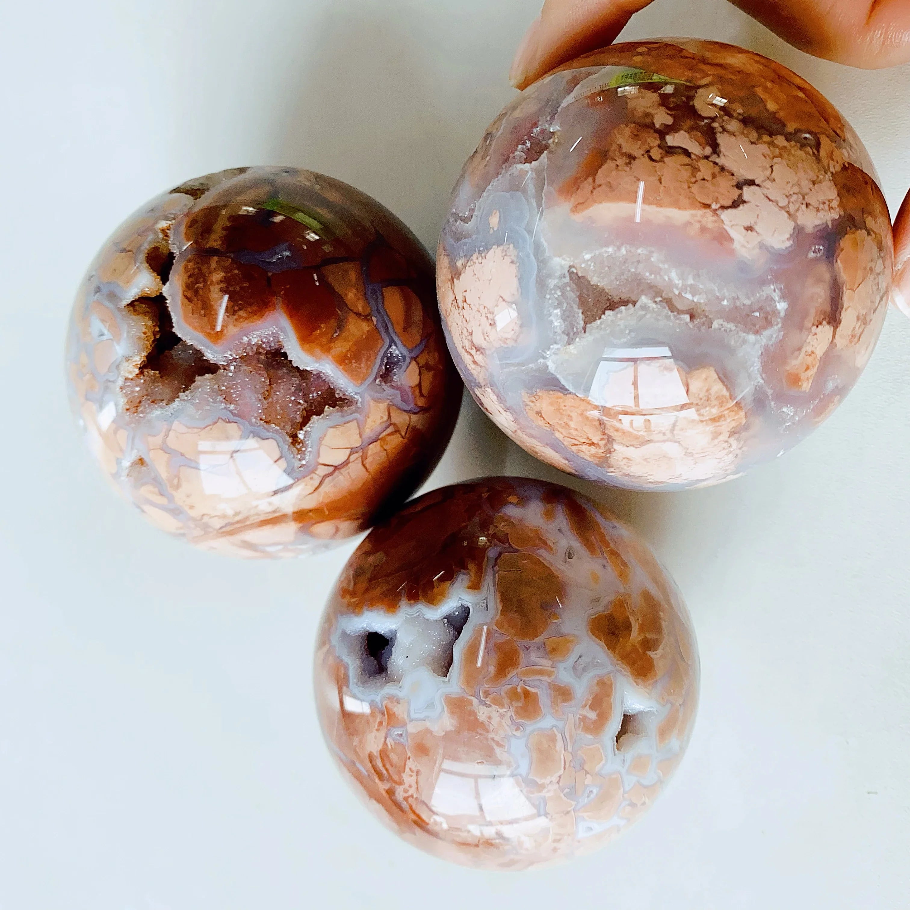 Brazil Antique Pink Agate Sphere